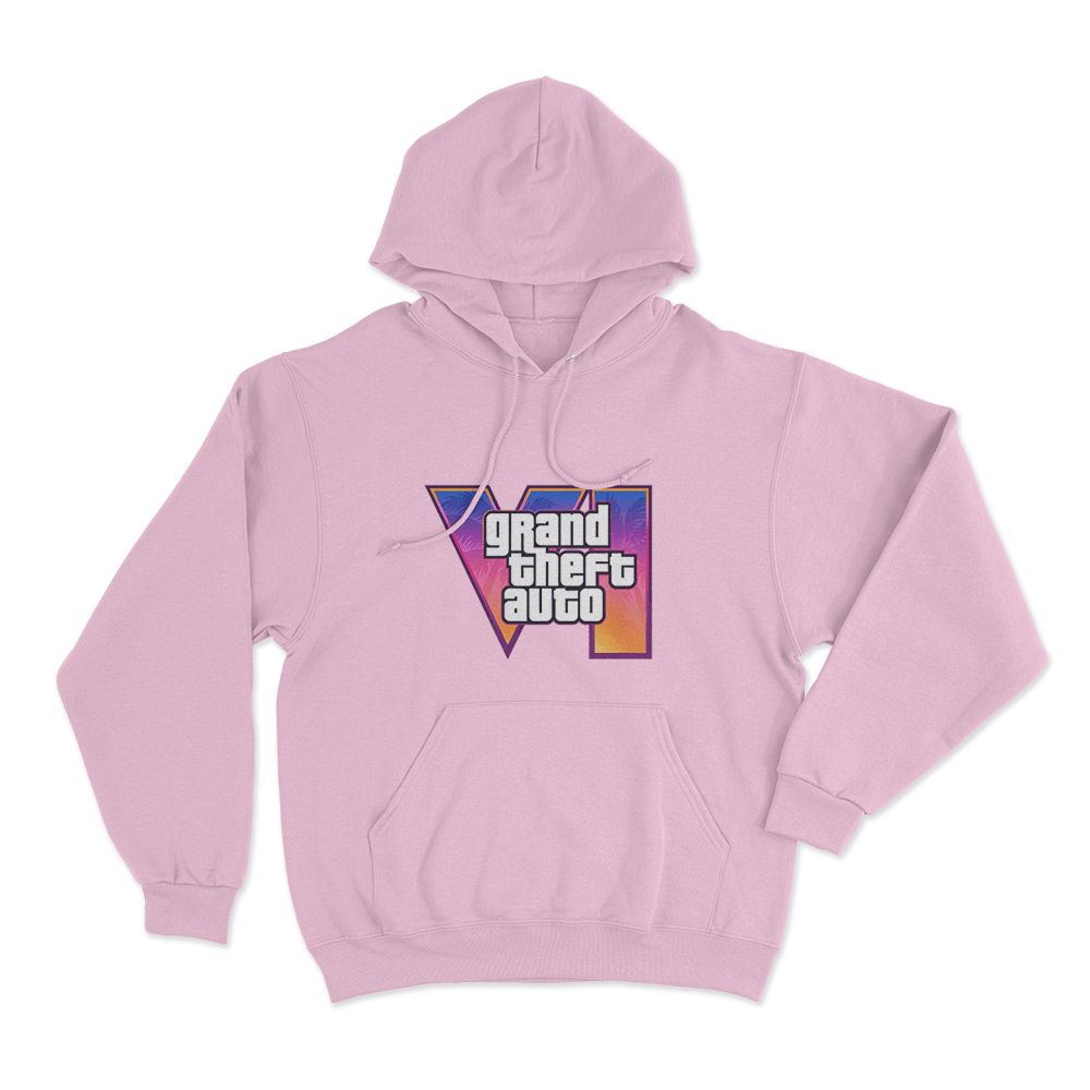 GTA VI Classic Logo Unisex Hoodie Pink GTA VI Classic Logo Unisex Hoodie Pink