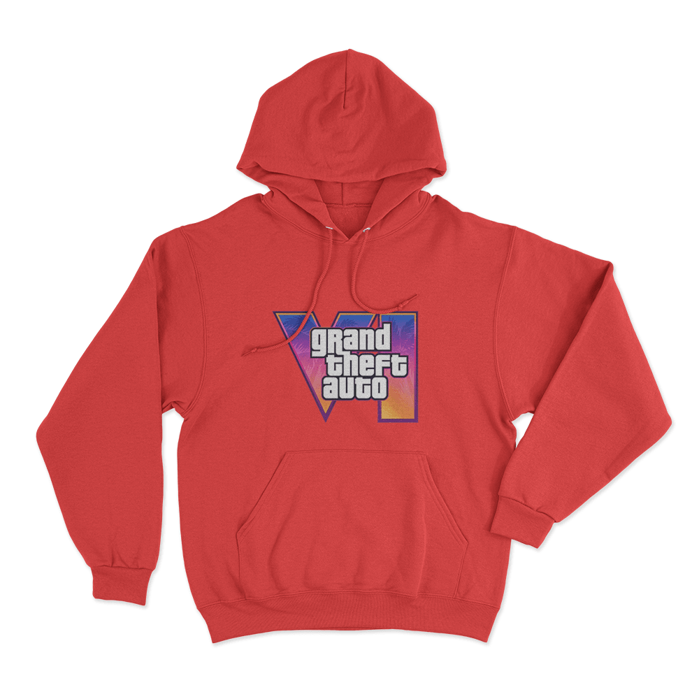 GTA VI Classic Logo Unisex Hoodie Red GTA VI Classic Logo Unisex Hoodie Red