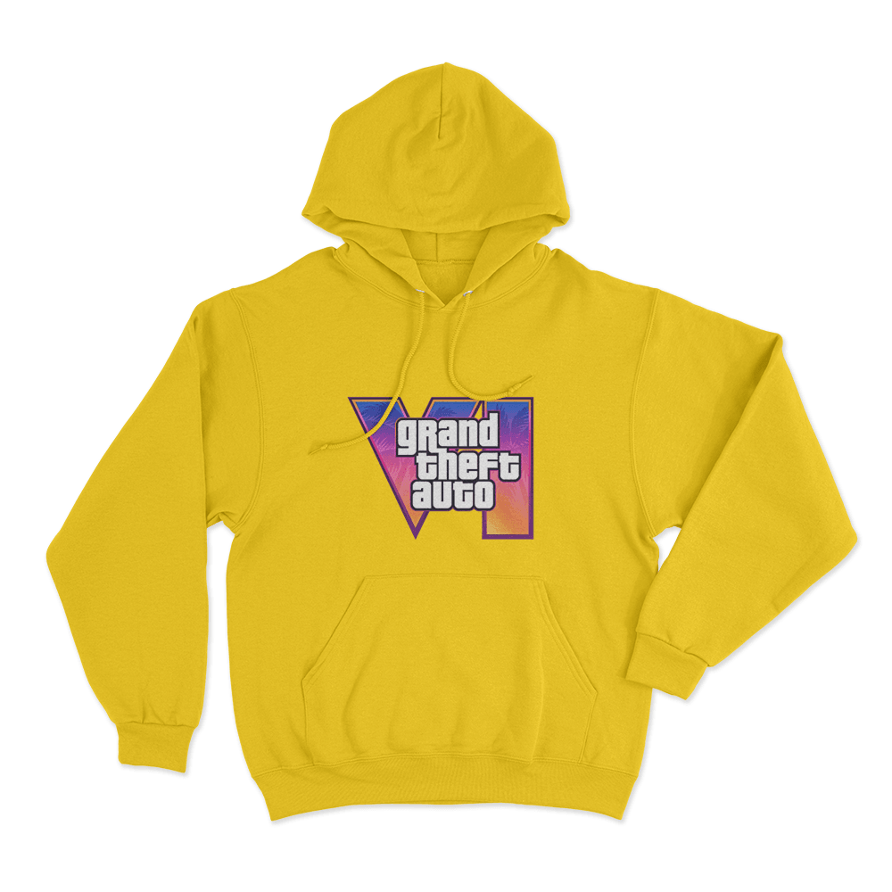 GTA VI Classic Logo Unisex Hoodie Yellow GTA VI Classic Logo Unisex Hoodie Yellow