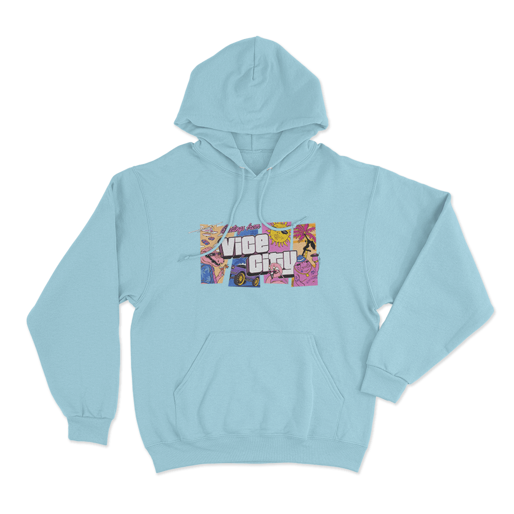 GTA VI Goodtime State Unisex Hoodie Sky Blue GTA VI Goodtime State Unisex Hoodie Sky Blue