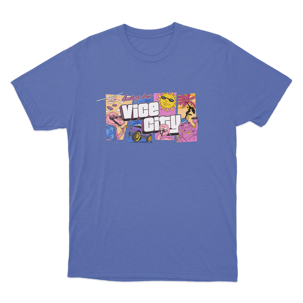 GTA VI Goodtime State Unisex T Shirt Blue GTA VI Goodtime State Unisex T Shirt Blue