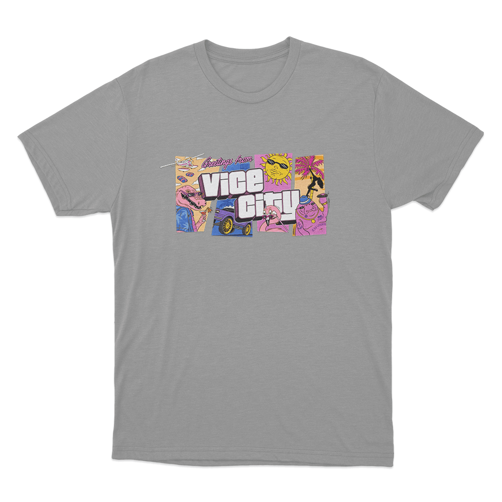 GTA VI Goodtime State Unisex T Shirt Grey GTA VI Goodtime State Unisex T Shirt Grey