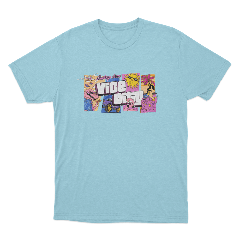 GTA VI Goodtime State Unisex T Shirt Sky Blue GTA VI Goodtime State Unisex T Shirt Sky Blue