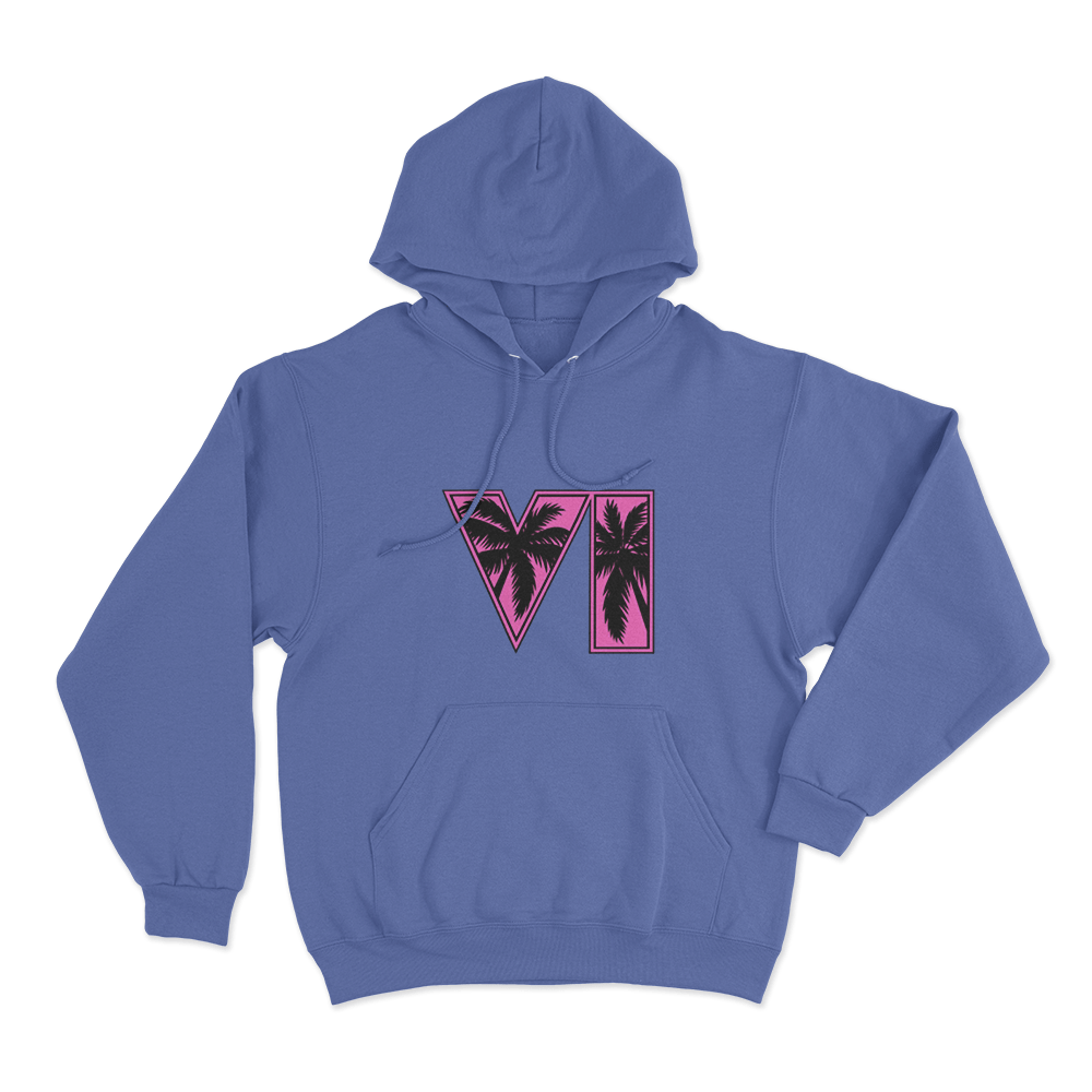 GTA VI Logo Unisex Hoodie Blue GTA VI Logo Unisex Hoodie Blue