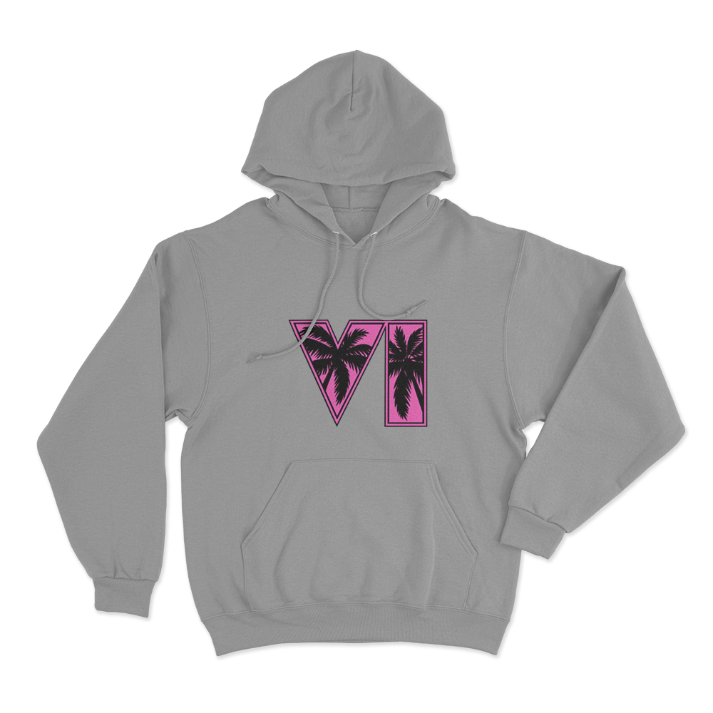 GTA VI Logo Unisex Hoodie Grey GTA VI Logo Unisex Hoodie Grey