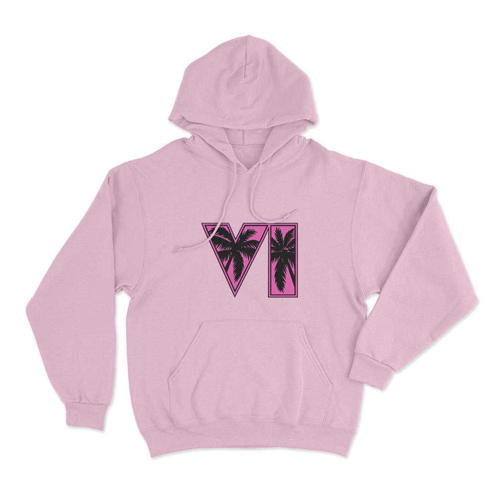 GTA VI Logo Unisex Hoodie Pink GTA VI Logo Unisex Hoodie Pink
