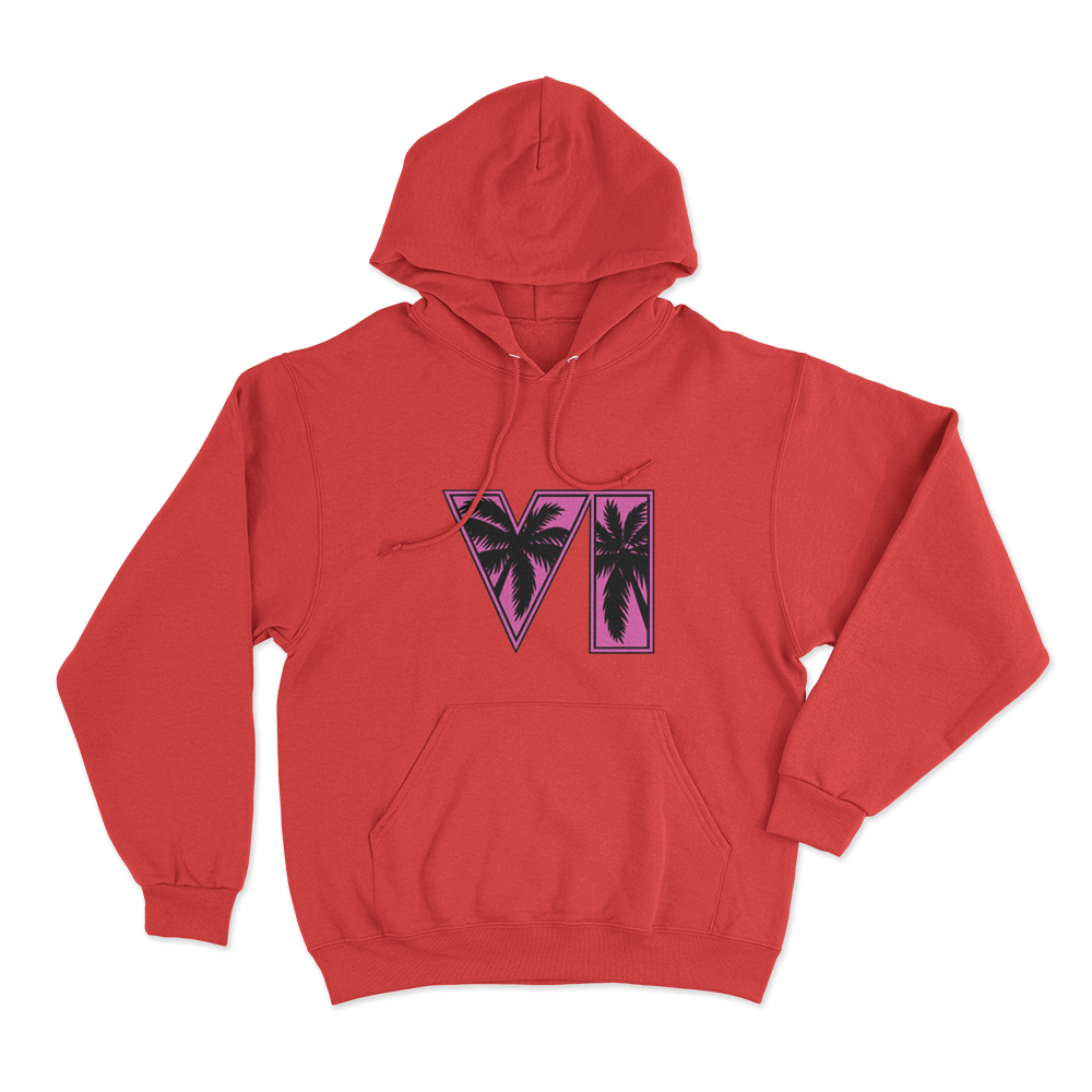 GTA VI Logo Unisex Hoodie Red GTA VI Logo Unisex Hoodie Red
