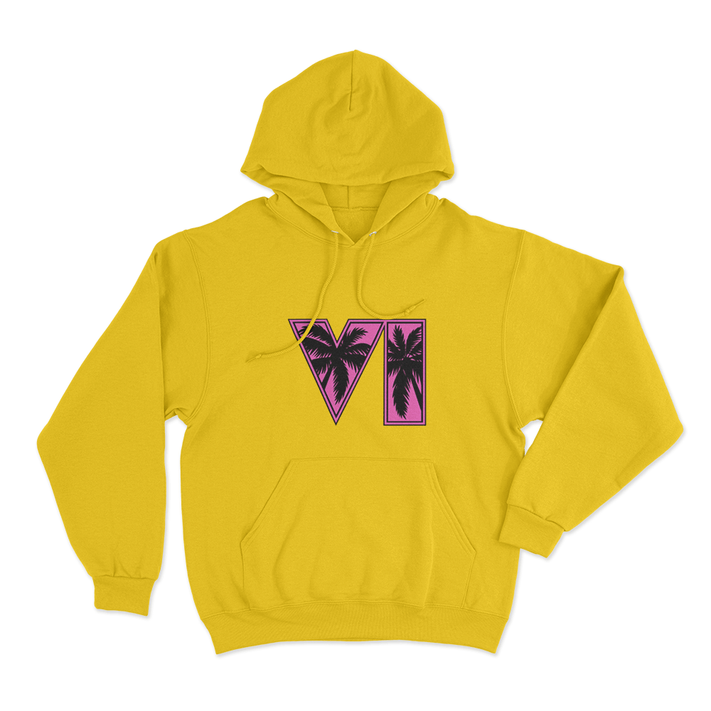 GTA VI Logo Unisex Hoodie Yellow GTA VI Logo Unisex Hoodie Yellow