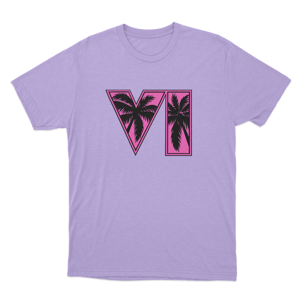 GTA VI Logo Unisex T Shirt Purple GTA VI Logo Unisex T Shirt Purple