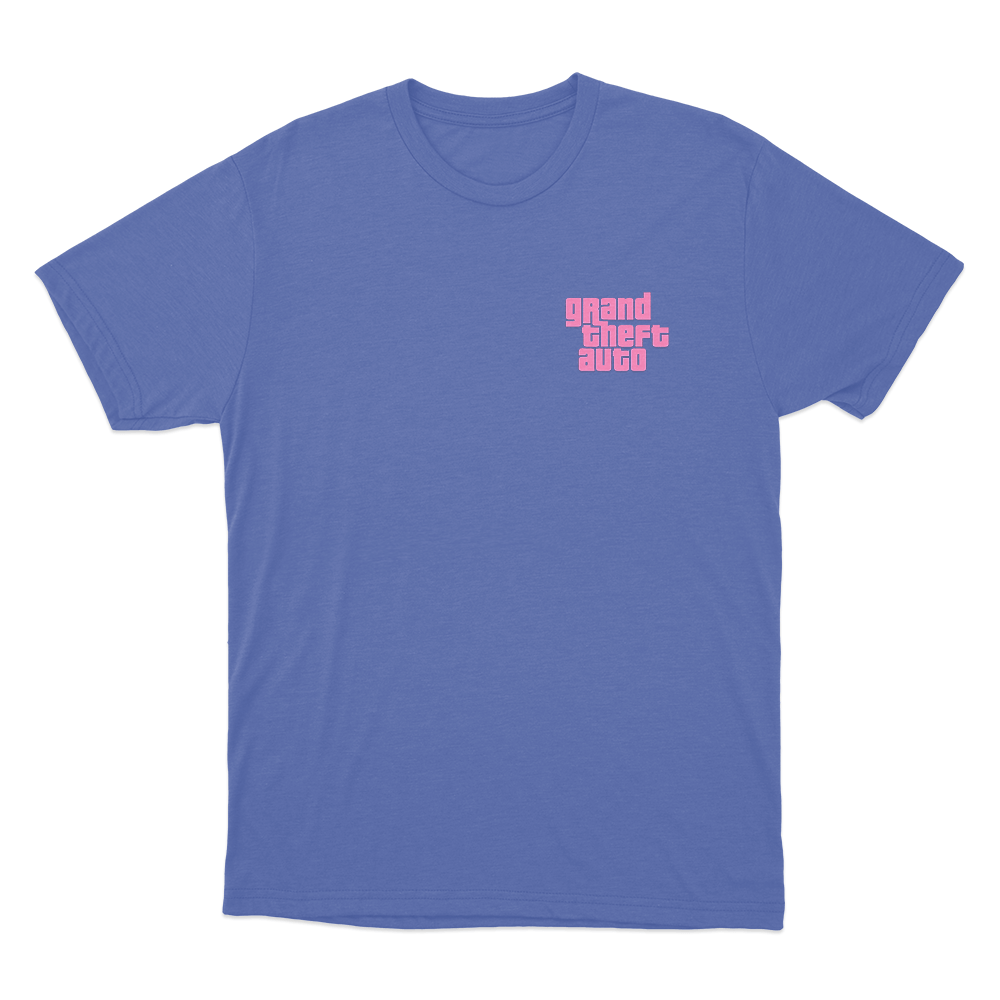Grand Theft Auto Unisex T Shirt Blue Grand Theft Auto Unisex T Shirt Blue